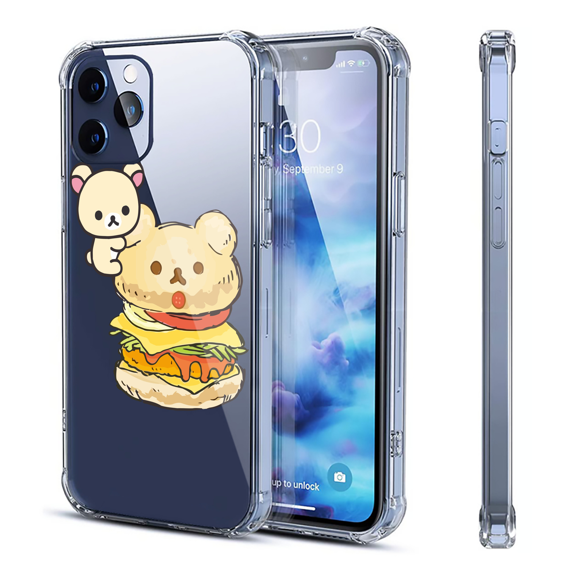 （画像用） リラックマ リラックマ キイロイトリ Rilakkuma Korilakkuma Kiiroitori 【iPhone 12シリーズ対応】透明スマホケース（クリアソフトケース）